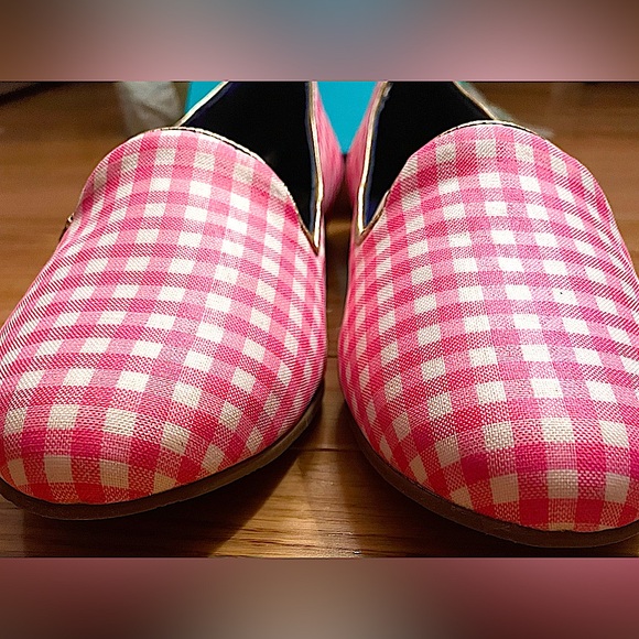 Jack Rogers Flats Reese Gingham Carnation Pink Flats, Loafer/Ballet, New in Box - Picture 4 of 7